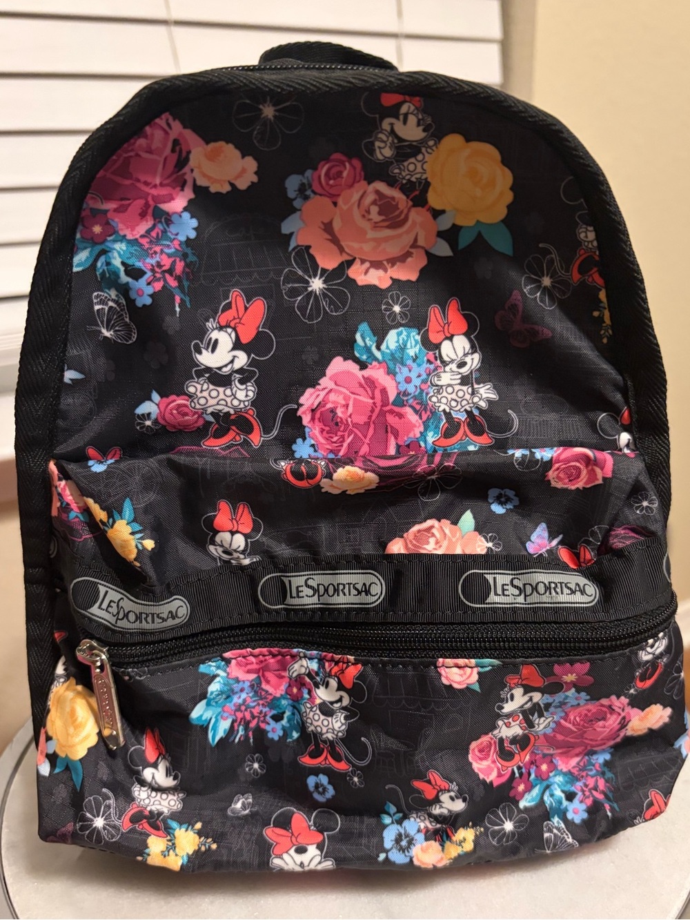 LeSportsac Minnie Floral Black Backpack